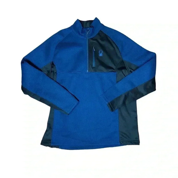 Spyder Men's Half Zip Sweater Gait Knit Pullover Jacket - Picture 2 of 10